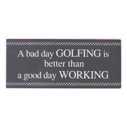 Plaque métallique Une mauvaise journée de golf