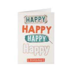 Geburtstagskarte Canvas Happy Happy Happy Happy Birthday