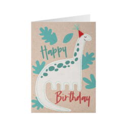 Geburtstagskarte Canvas Happy Birthday Dino