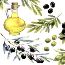 Servietten Zelltuch Oliven