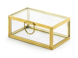Boîte en verre dorée