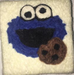 Handgemachte Filz Seife Cookie Monster