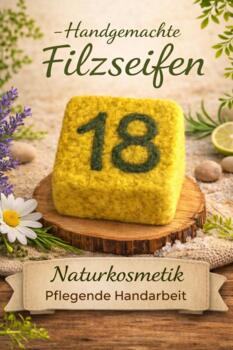 Savon Feutre Fait Main Numéro 18 Jaune Vert