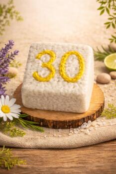 Savon Feutre Fait Main Numéro 30 Jaune