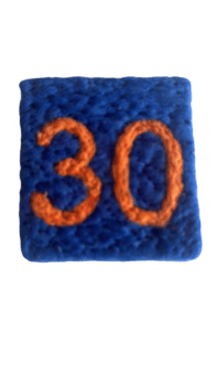 Geburtstagsgeschenk 30 Jahre Filzseife Handgemacht Zahl 30 Orange