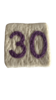 Savon Feutre Fait Main Numéro 30 Violet
