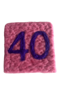 Geschenk Filzseife Handgemacht Zahl 40 Pink