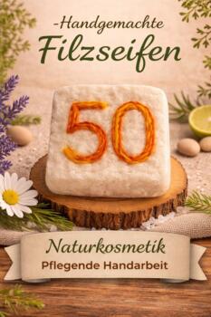 Savon Feutre Fait Main Numéro 50 Orange