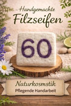 Savon Feutre Fait Main Numéro 60 Violet