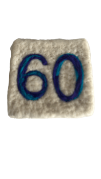 Savon Feutre Fait Main Numéro 60 Violet Bleu