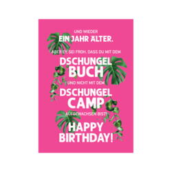 Postkarten Dschungelbuch Happy Birthday
