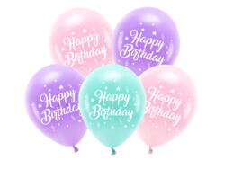 Öko-Ballons Happy Birthday Pink