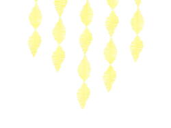 Guirlande de pompons en papier crépon jaune