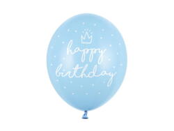 Ballons Happy Birthday Blau 6 Stück