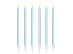 Bougies d&#39;anniversaire bleu clair 14cm