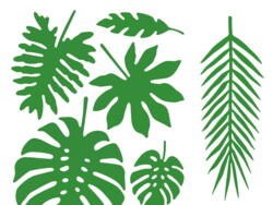 Papierdekoration Aloha Tropische Blätter
