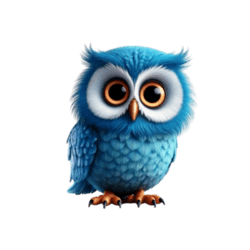 Bügelbild Glubschi Blue