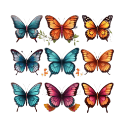 Bügelbilder Set Schmetterlinge