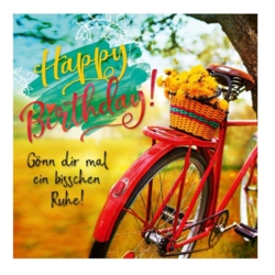 Geburtstagskarte Happy Birthday Gönn dir mal ein  