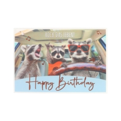 Geburtstagskarte Rock das Leben Happy Birthday