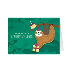 Geburtstagskarte Verspätete Geburtstagsgrüsse 