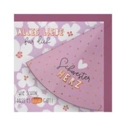 Geburtstagskarte  Alles Liebe für dich  Schwesterherz  Wie schön dass es dich gibt      