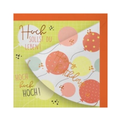 Geburtstagskarte  Hoch sollst du Leben  Happy Birthday  Hoch Hoch Hoch      