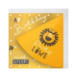 Geburtstagskarte Happy Birthday  Partylöwe  Heute wird gefeiert  