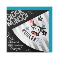 Geburtstagskarte  Glückwunsch  Kuhlere Typ  Du wirst nicht älter sondern lässiger      