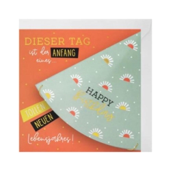Geburtstagskarte  Dieser Tag ist der Anfang eines  Happy Birthday  tollen neuen Lebensjahres      
