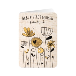Geburtstagskarte  Geburtstagsblumen für dich     