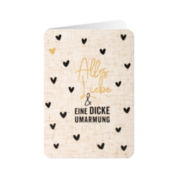Geburtstagskarte  Alles Liebe & eine dicke Umarmung     