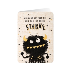 Geburtstagskarte  Niemand ist wie du und das ist deine Stärke  Glückwunsch     