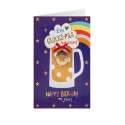 Geburtstagskarte Engel Glücks Pils