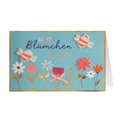 Geburtstagskarte Engel Blümchen