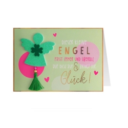 Grusskarte Engel und Glück