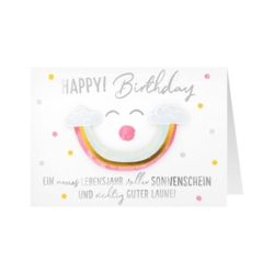 Geburtstagskarte Sterne Sonne, Mond und Sterne