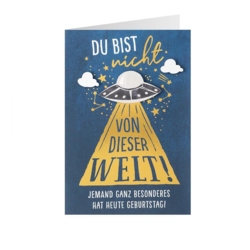 Geburtstagskarte Sterne Du bist nicht von dieer Welt