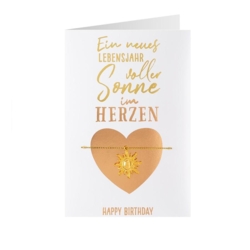Geburtstagskarte Sterne Sonne im Herzen