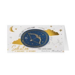 Grusskarte Sterne Schütze