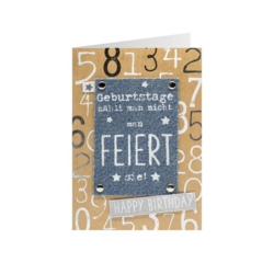 Geburtstagskarte Jeans Geburtstage zählt man nicht