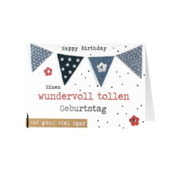 Geburtstagskarte Jeans Einen  wondervoll Tollen Geburtstag