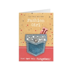 Geschenkkarte Jeans Fashion Girl