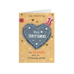 Geburtstagskarte Jeans Von Herzen