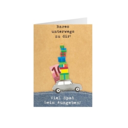 Geschenkkarte Jeans Bares für unterwegs für dich
