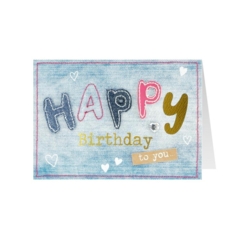 Geburtstagskarten Jeans Happy Birthday to you