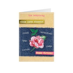 Geburtstagskarte Jeans Viel liebe wunsche