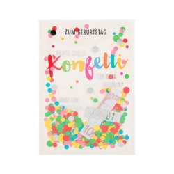 Geburtstagskarte Glitzer Zum Geburtstag soll es Konfetti