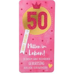 Geburtstagskarte 50 Mitten im Leben