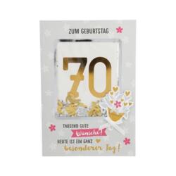 Geburtstagskarte 70 Tausend gute Wünsche Karte zum 70. Geburtstag